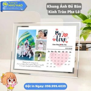 Đặt Làm Khung Ảnh Để Bàn Kính Tràn Pha Lê Theo Yêu Cầu Thiết Kế Độc Đáo