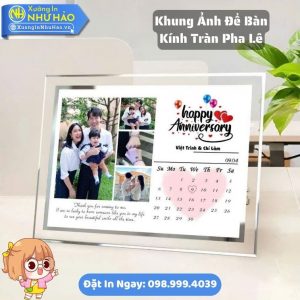Đặt Làm Khung Ảnh Để Bàn Kính Tràn Pha Lê Theo Yêu Cầu Thiết Kế Độc Đáo