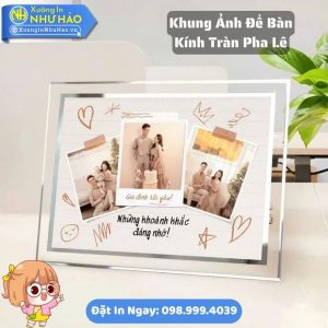Đặt Làm Khung Ảnh Để Bàn Kính Tràn Pha Lê Theo Yêu Cầu Thiết Kế Độc Đáo