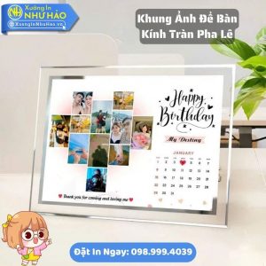 Đặt Làm Khung Ảnh Để Bàn Kính Tràn Pha Lê Theo Yêu Cầu Thiết Kế Độc Đáo