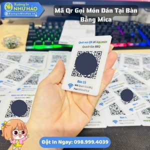 Đặt Làm Mã Qr Gọi Món Dán Tại Bàn Bằng Mica Theo Yêu Cầu Chất Lượng Cao Giá Sỉ Tại Xưởng Như Hảo