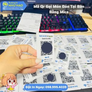 Đặt Làm Mã Qr Gọi Món Dán Tại Bàn Bằng Mica Theo Yêu Cầu Chất Lượng Cao Giá Sỉ Tại Xưởng Như Hảo