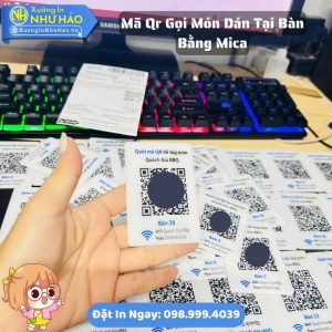 Đặt Làm Mã Qr Gọi Món Dán Tại Bàn Bằng Mica Theo Yêu Cầu Chất Lượng Cao Giá Sỉ Tại Xưởng Như Hảo