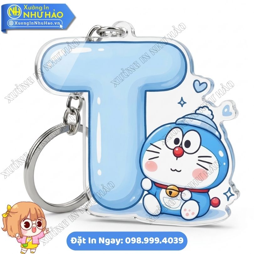 Móc Khóa Chữ Cái – Móc Khóa Doremon Ôm Chữ Siêu Dễ Thương – Quà Tặng Dễ Thương (2) In Móc Khóa Doremon Ôm Chữ Siêu Dễ Thương Theo Yêu Cầu Tại Xưởng In Như Hảo Làm Quà Tặng