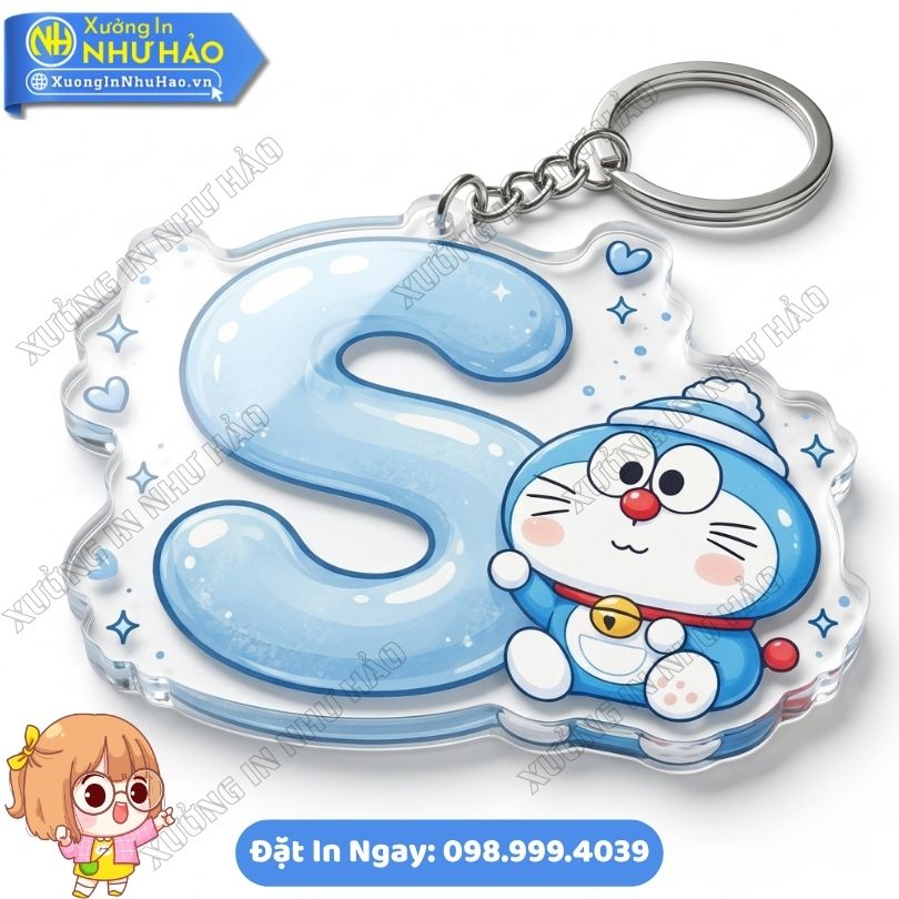 Móc Khóa Chữ Cái – Móc Khóa Doremon Ôm Chữ Siêu Dễ Thương – Quà Tặng Dễ Thương (3) In Móc Khóa Doremon Ôm Chữ Siêu Dễ Thương Theo Yêu Cầu Tại Xưởng In Như Hảo Làm Quà Tặng