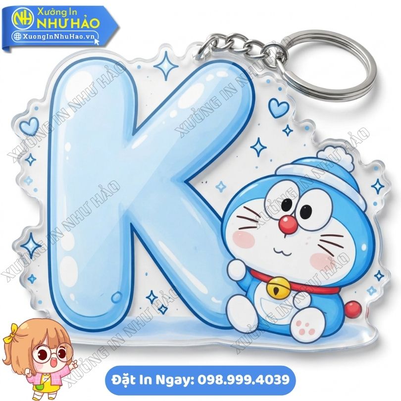 Móc Khóa Chữ Cái – Móc Khóa Doremon Ôm Chữ Siêu Dễ Thương – Quà Tặng Dễ Thương (5) In Móc Khóa Doremon Ôm Chữ Siêu Dễ Thương Theo Yêu Cầu Tại Xưởng In Như Hảo Làm Quà Tặng