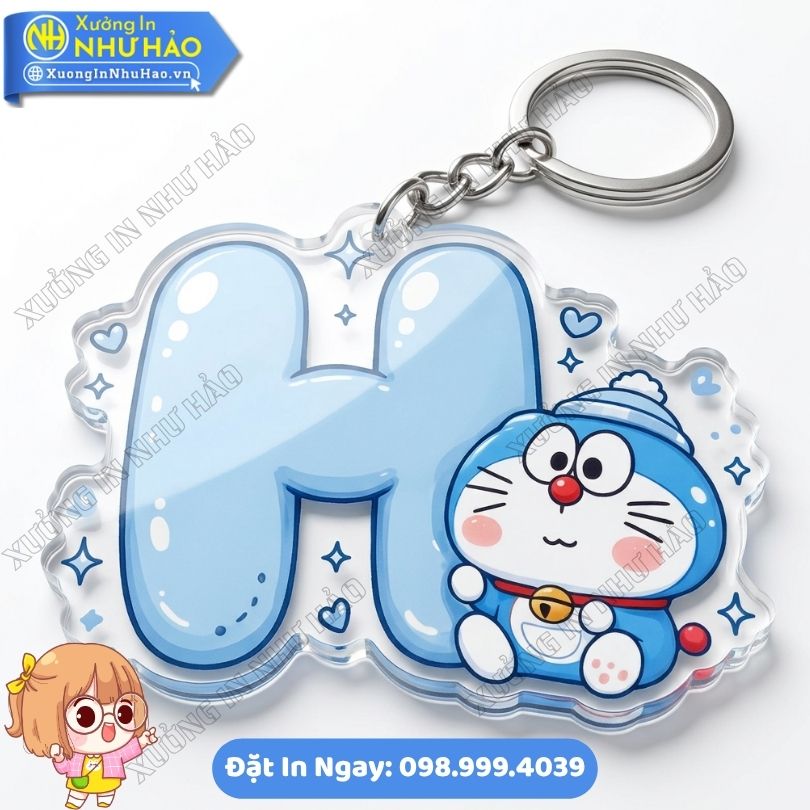 Móc Khóa Chữ Cái – Móc Khóa Doremon Ôm Chữ Siêu Dễ Thương – Quà Tặng Dễ Thương (7) In Móc Khóa Doremon Ôm Chữ Siêu Dễ Thương Theo Yêu Cầu Tại Xưởng In Như Hảo Làm Quà Tặng