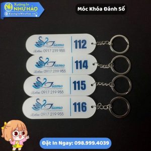Móc Khóa Đánh Số Mica Acrylic Cao Cấp Cho Khách Sạn Nhà Nghỉ Quản Lý Phòng Hiệu Quả