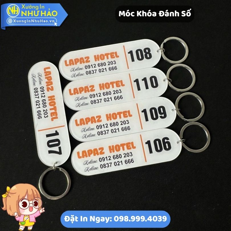 Moc Khoa Danh So 3 Móc Khóa Đánh Số Mica Acrylic Cao Cấp Cho Khách Sạn Nhà Nghỉ Quản Lý Phòng Hiệu Quả
