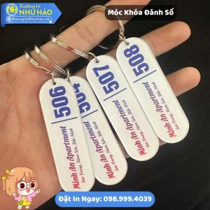 Móc Khóa Đánh Số Mica Acrylic Cao Cấp Cho Khách Sạn Nhà Nghỉ Quản Lý Phòng Hiệu Quả