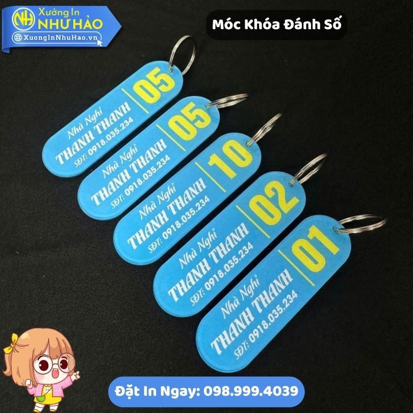 Moc Khoa Danh So 5 Móc Khóa Đánh Số Mica Acrylic Cao Cấp Cho Khách Sạn Nhà Nghỉ Quản Lý Phòng Hiệu Quả