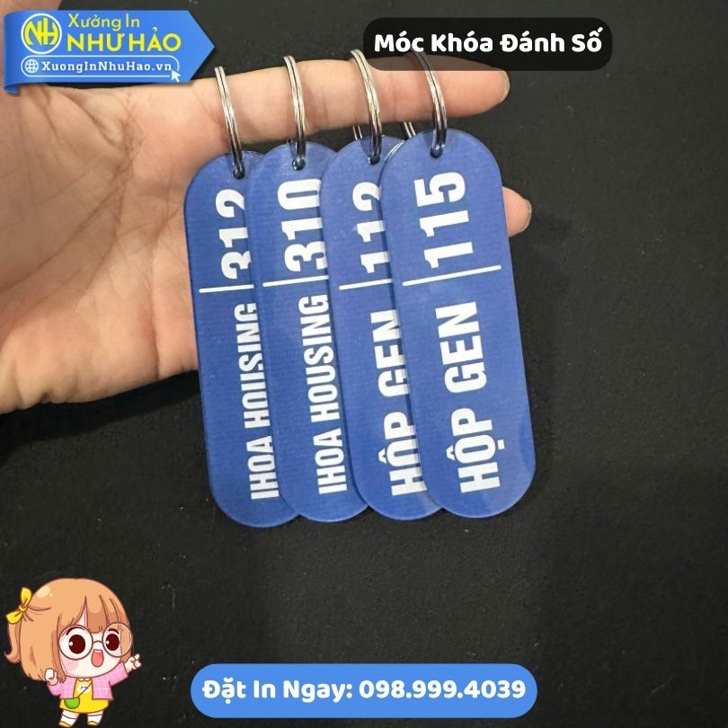 Moc Khoa Danh So 6 Móc Khóa Đánh Số Mica Acrylic Cao Cấp Cho Khách Sạn Nhà Nghỉ Quản Lý Phòng Hiệu Quả