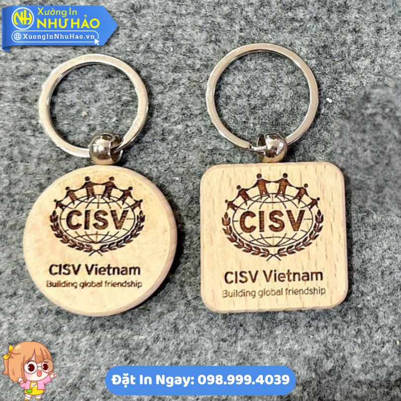 Móc Khóa Gỗ Khắc Logo Theo Yêu Cầu (2) Xưởng Chế Tác Móc Khóa Gỗ Khắc Logo Theo Yêu Cầu Giá Sỉ Tại Xưởng Cho Doanh Nghiệp