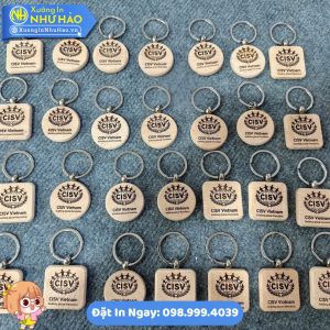 Xưởng Chế Tác Móc Khóa Gỗ Khắc Logo Theo Yêu Cầu Giá Sỉ Tại Xưởng Cho Doanh Nghiệp
