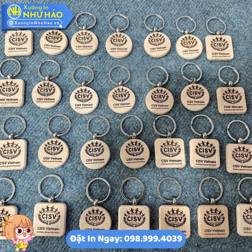 Móc Khóa Gỗ Khắc Logo Theo Yêu Cầu (3) Xưởng Chế Tác Móc Khóa Gỗ Khắc Logo Theo Yêu Cầu Giá Sỉ Tại Xưởng Cho Doanh Nghiệp