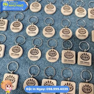 Xưởng Chế Tác Móc Khóa Gỗ Khắc Logo Theo Yêu Cầu Giá Sỉ Tại Xưởng Cho Doanh Nghiệp