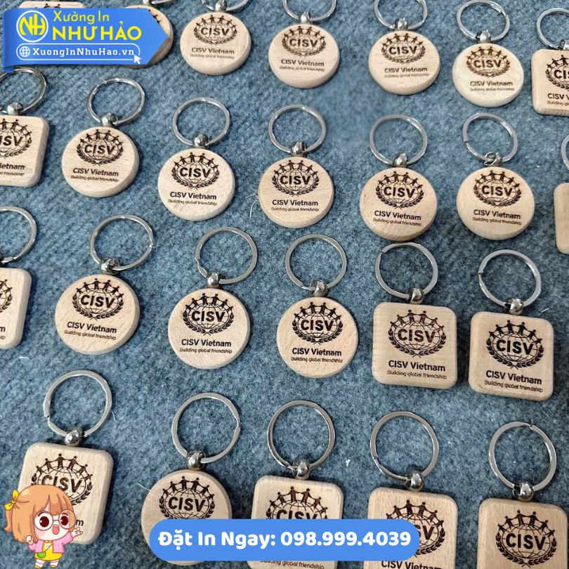 Móc Khóa Gỗ Khắc Logo Theo Yêu Cầu (4) Xưởng Chế Tác Móc Khóa Gỗ Khắc Logo Theo Yêu Cầu Giá Sỉ Tại Xưởng Cho Doanh Nghiệp