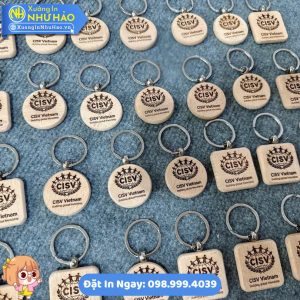 Xưởng Chế Tác Móc Khóa Gỗ Khắc Logo Theo Yêu Cầu Giá Sỉ Tại Xưởng Cho Doanh Nghiệp