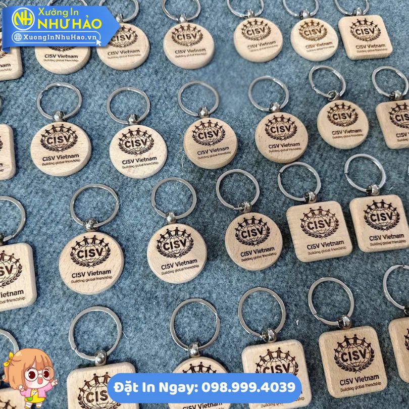 Móc Khóa Gỗ Khắc Logo Theo Yêu Cầu (5) Xưởng Chế Tác Móc Khóa Gỗ Khắc Logo Theo Yêu Cầu Giá Sỉ Tại Xưởng Cho Doanh Nghiệp