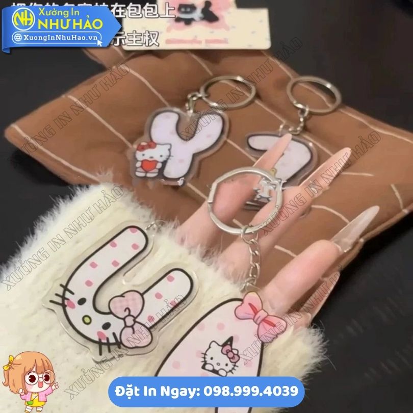 Móc Khóa Hello Kitty Bảng Chữ Cái Theo Yêu Cầu (2) Đặt In Móc Khóa Hello Kitty Bảng Chữ Cái Theo Yêu Cầu Làm Quà Tặng Sự Kiện