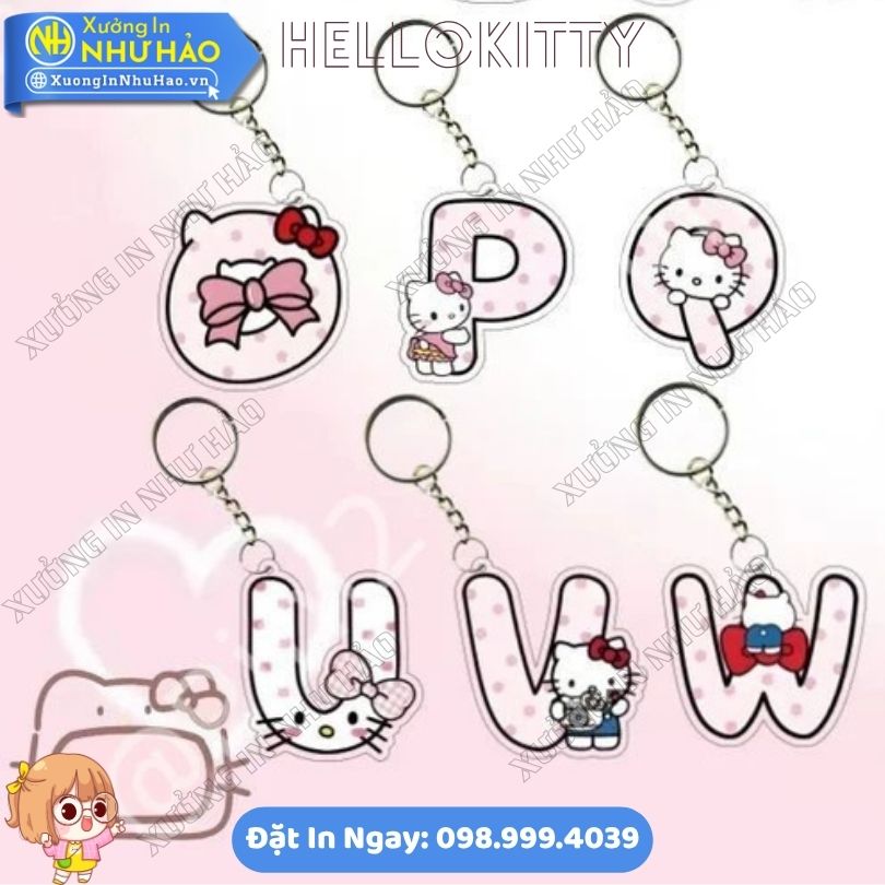 Móc Khóa Hello Kitty Bảng Chữ Cái Theo Yêu Cầu (7) Đặt In Móc Khóa Hello Kitty Bảng Chữ Cái Theo Yêu Cầu Làm Quà Tặng Sự Kiện