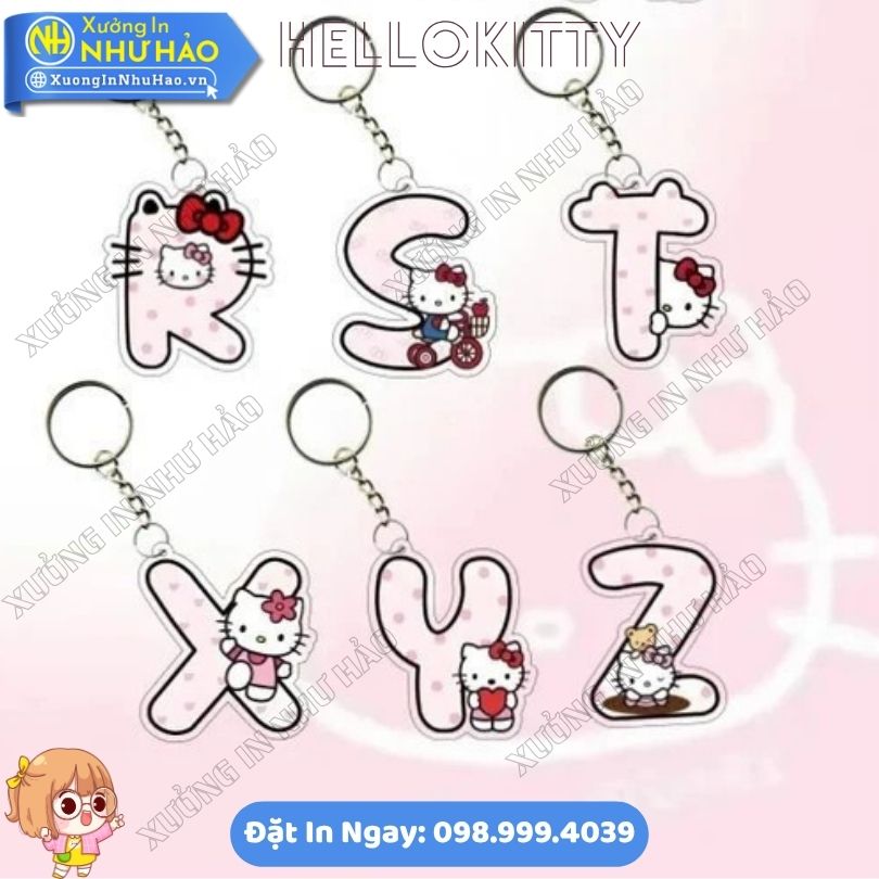 Móc Khóa Hello Kitty Bảng Chữ Cái Theo Yêu Cầu (8) Đặt In Móc Khóa Hello Kitty Bảng Chữ Cái Theo Yêu Cầu Làm Quà Tặng Sự Kiện