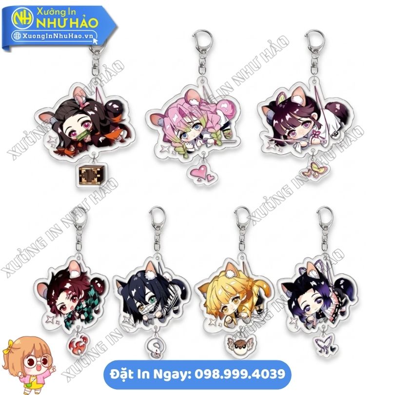 Móc Khóa Mica Anime Demon Slayer – Móc Khóa Nhân Vật Hoạt Hình Tanjirou Kamado Nezukokimetsu No Yaiba (4) In Móc Khóa In Nhân Vật Hoạt Hình Anime Theo Yêu Cầu Đẹp Sắc Nét - Móc Khóa Mica In 2 Mặt Làm Quà Tặng Lớp Học