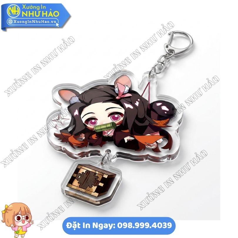 Móc Khóa Mica Anime Demon Slayer - Móc Khóa Nhân Vật Hoạt Hình Tanjirou Kamado Nezukokimetsu No Yaiba In Móc Khóa In Nhân Vật Hoạt Hình Anime Theo Yêu Cầu Đẹp Sắc Nét - Móc Khóa Mica In 2 Mặt Làm Quà Tặng Lớp Học