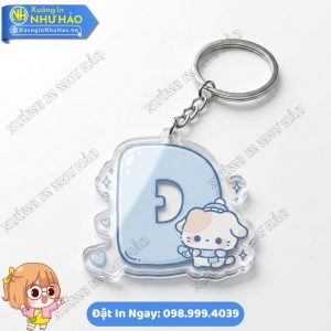 In Móc Khóa Mica Chữ Cái Gấu Mùa Đông Dễ Thương Theo Yêu Cầu Tại Như Hảo - Chất Lượng Sắc Nét, Giao Hàng Toàn Quốc Nhanh Chóng