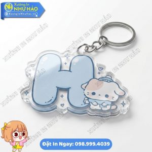 In Móc Khóa Mica Chữ Cái Gấu Mùa Đông Dễ Thương Theo Yêu Cầu Tại Như Hảo - Chất Lượng Sắc Nét, Giao Hàng Toàn Quốc Nhanh Chóng