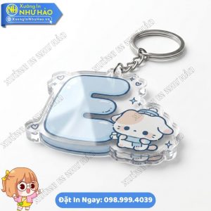 In Móc Khóa Mica Chữ Cái Gấu Mùa Đông Dễ Thương Theo Yêu Cầu Tại Như Hảo - Chất Lượng Sắc Nét, Giao Hàng Toàn Quốc Nhanh Chóng