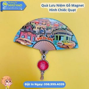Quà Lưu Niệm Gỗ Magnet Hình Chiếc Quạt - Chiếc Quạt Gỗ Hình Ảnh Việt Nam Theo Yêu Cầu Làm Quà Lưu Niệm Handmade Ý Nghĩa