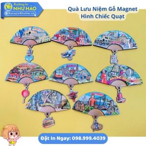 Quà Lưu Niệm Gỗ Magnet Hình Chiếc Quạt - Chiếc Quạt Gỗ Hình Ảnh Việt Nam Theo Yêu Cầu Làm Quà Lưu Niệm Handmade Ý Nghĩa