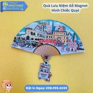 Quà Lưu Niệm Gỗ Magnet Hình Chiếc Quạt - Chiếc Quạt Gỗ Hình Ảnh Việt Nam Theo Yêu Cầu Làm Quà Lưu Niệm Handmade Ý Nghĩa