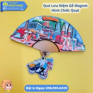 Quà Lưu Niệm Gỗ Magnet Hình Chiếc Quạt - Chiếc Quạt Gỗ Hình Ảnh Việt Nam Theo Yêu Cầu Làm Quà Lưu Niệm Handmade Ý Nghĩa