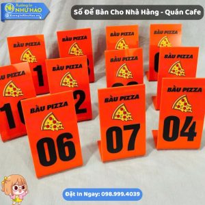 Thẻ Số Bàn Mica Cho Nhà Hàng - Quán Cafe In UV Theo Yêu Cầu Sắc Nét