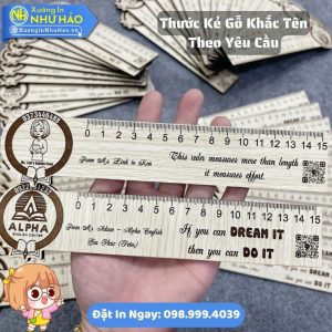 Thước Kẻ Gỗ Khắc Tên Theo Yêu Cầu Đi Kèm Quà Tặng Tốt Nghiệp Ý Nghĩa Cho Học Sinh