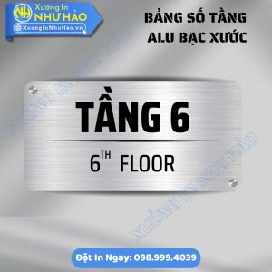 Bảng Số Tầng Alu Bạc Xước Cao Cấp - Thiết Kế Hiện Đại Dành Cho Chung Cư, Khách Sạn Giá Tại Xưởng