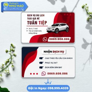 In Card Visit Taxi Gia Đình Thiết Kế Theo Yêu Cầu - Đặt In Card Visit Online Giá Rẻ Tại Xưởng In Như Hảo