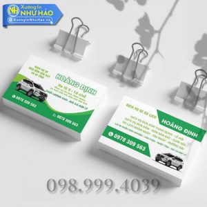 Đặt In Card Visit Dịch Vụ Lái Xe Hộ Theo Yêu Cầu Đạt Chuẩn Cao - Giá Rẻ Tại Xưởng Như Hảo