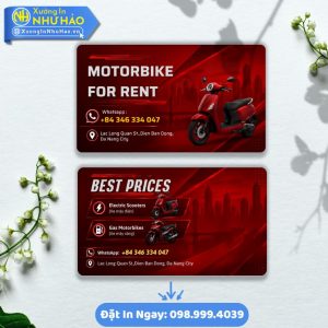 Đặt In Card Visit Dịch Vụ Lái Xe Hộ Theo Yêu Cầu Đạt Chuẩn Cao - Giá Rẻ Tại Xưởng Như Hảo