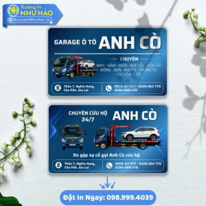 Đặt Làm Card Visit Xe Cứu Hộ 24/7 Thiết Kế Theo Yêu Cầu - Mẫu Card Xe Dịch Vụ Cứu Hộ Giao Thông Uy Tín Toàn Quốc