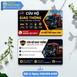 Đặt Làm Card Visit Xe Cứu Hộ 24/7 Thiết Kế Theo Yêu Cầu - Mẫu Card Xe Dịch Vụ Cứu Hộ Giao Thông Uy Tín Toàn Quốc