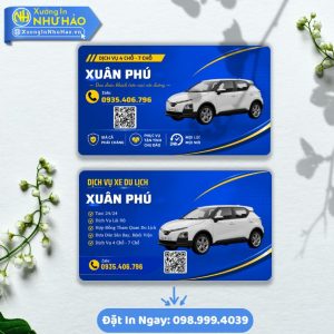 In Card Visit Taxi Gia Đình Thiết Kế Theo Yêu Cầu - Đặt In Card Visit Online Giá Rẻ Tại Xưởng In Như Hảo