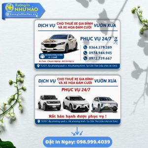 In Card Visit Taxi Gia Đình Thiết Kế Theo Yêu Cầu - Đặt In Card Visit Online Giá Rẻ Tại Xưởng In Như Hảo