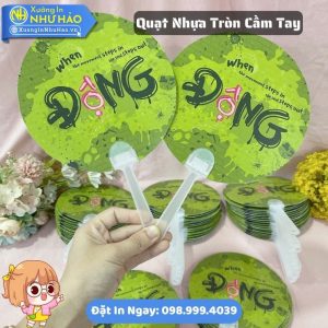 Quạt Nhựa Tròn Cầm Tay In Logo Theo Yêu Cầu Quà Tặng Sự Kiện Doanh Nghiệp