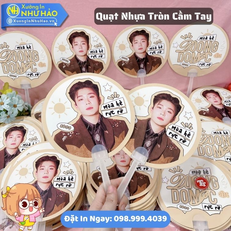 in quat nhua theo yeu cau 11 Quạt Nhựa Tròn Cầm Tay In Logo Theo Yêu Cầu Quà Tặng Sự Kiện Doanh Nghiệp