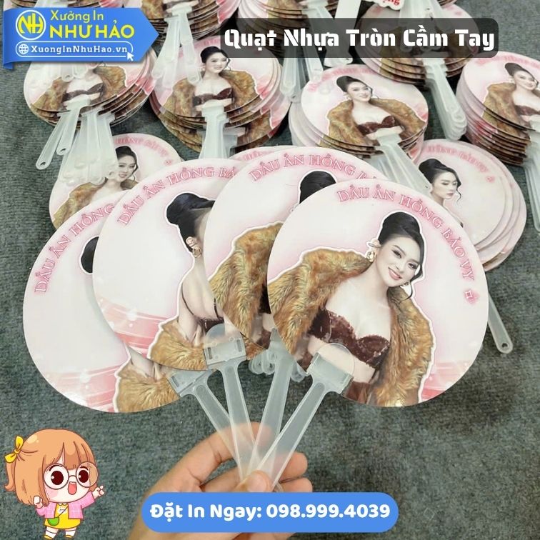 in quat nhua theo yeu cau 13 Quạt Nhựa Tròn Cầm Tay In Logo Theo Yêu Cầu Quà Tặng Sự Kiện Doanh Nghiệp
