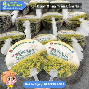 Quạt Nhựa Tròn Cầm Tay In Logo Theo Yêu Cầu Quà Tặng Sự Kiện Doanh Nghiệp