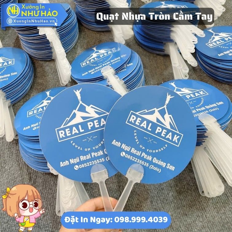 in quat nhua theo yeu cau 8 Quạt Nhựa Tròn Cầm Tay In Logo Theo Yêu Cầu Quà Tặng Sự Kiện Doanh Nghiệp
